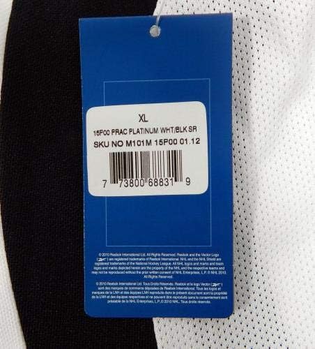 2010-11 Манчестър Монархс Освободени бяла тениска с формуляр за игри 10th Anv XL - Използваните В играта тениски НХЛ