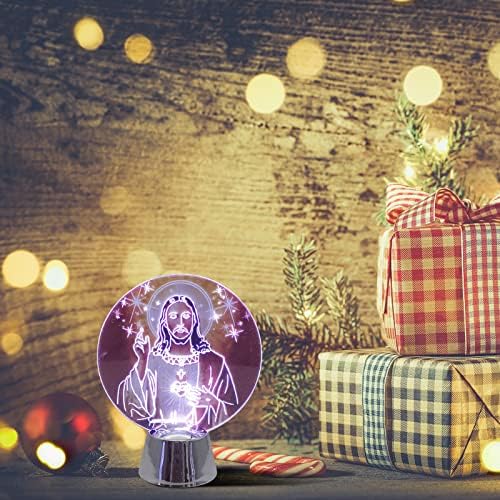 От Коледно Украшение 3D LED Прикроватное Осветление Коледен Бюро, Лампа Лесна Обувки Осветление Атмосфера Коледа Коледна нощ 3D лека нощ на Коледа (A, Един размер)