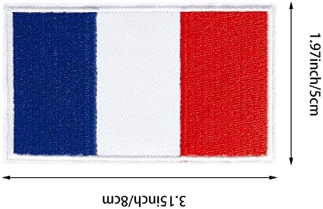 4 бр. Ленти с френски флага на Франция, на бродирани нарукавная обогатяване с плетене на една кука и линия, флаг, Тактически Ленти за раници,