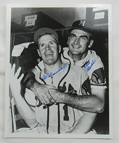 Дел Крэндалл Боб Бул Автограф с Автограф 8x10 Снимка на I - Снимки на MLB с автограф