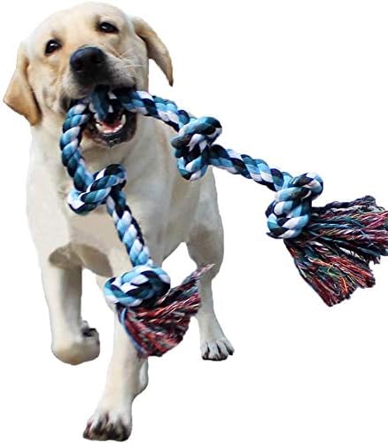 Въжени играчки за кучета YuanKanJu за Агресивни Жевателей Твърди Въжени играчки за големи и Средни Кучета 3 Фута 5 Възела Неразрушаемая