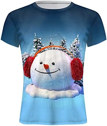 ZDFER Мъжки Тениски С Коледните Принтом Дядо Коледа, Солдатские Блузи с къс ръкав, Забавни Коледни Графични Вечерни Тениски Slim