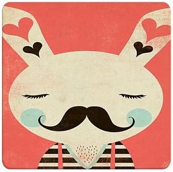 Марка Wayran Премия Персонализирани Подложки за мишка Фънки Rabbit Moustache Game Partner за Жени
