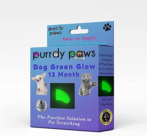 Purrdy Paws доставя меки капачки за кучешки нокти, светят в тъмното, за срок от 1 година XXL