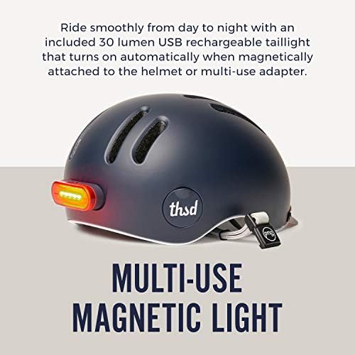 Велосипеден Шлем за възрастни Thousand Chapter MIPS - Led Задни фенер, Сертифицирани за безопасност за Велоспорта, Лесен и Нископрофилен,