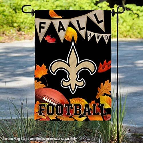 Светиите Ню Орлиънс Есенни Листа, Декоративни Футболен Градински Флаг Двупосочен Банер