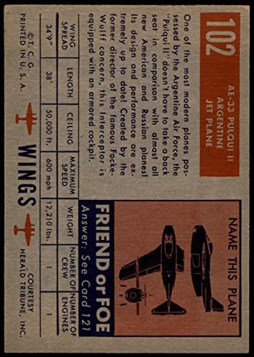 1952 Topps 102 AE-33 Пульки (пощенска Картичка), БИВШ