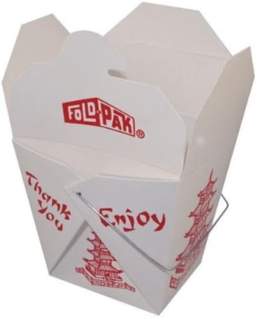 Опаковки от 15 Китайски Кутии за храна за вкъщи, ПАГОДА 8 унции / Полпинты за партита и Ведерко за хранене