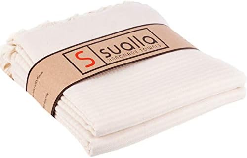 Турското кърпа Sualla от памук - Didim - Сребристо-сиво (комплект от 2-те)