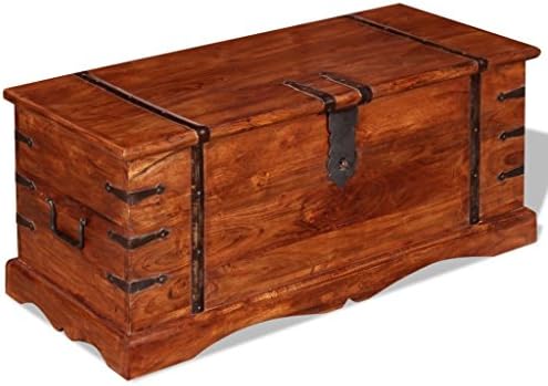 Рециклирана Кутия За Съхранение На VidaXL, Wooden Багажника За Съхранение, Дървени Сандъка Със Съкровището, Масив Дърво