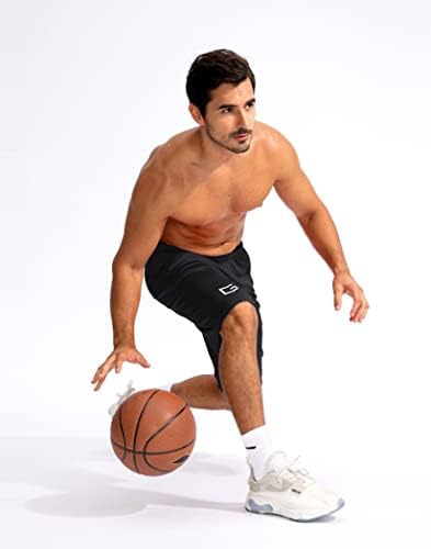 G Постепенно Мъжки Баскетбол къси Панталони с Джобове с цип, Леки, бързо съхнещи 11 Дълги Панталони за Мъжете, Спортна Зала