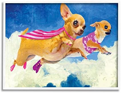 Розови Пелерини за кучета порода чихуахуа Stupell Industries, Лети в Облачном Небето, Дизайн на Вратаря Хастингса