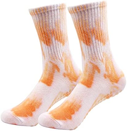 XTBPQMX Дамски Дълги Чорапи за Йога и Пилатес с Дръжки, Нескользящие Чорапи с равен брой гласове-Боя, Упорити Чорапи за Баре, Болнични