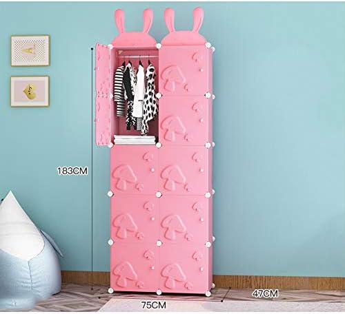 Детски гардероб, Модерен Обикновен Текстилен Модулен Шкаф-Органайзер, Детска Комбинирана Пластмасова Закачалка за дрехи за Спални
