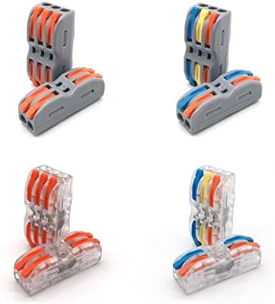 SHUBIAO Mini Быстроразъемные Cable конектори Универсален Компактен Проводник С пружинным съединение, Жак за публикуване Вставная клеммная актуално SPL-42 422 (Цвят: 33, опаковк