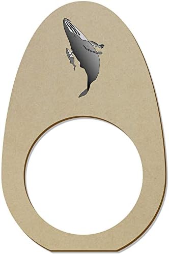 Azeeda 5 x Дървени Пръстени/Притежателите за салфетки Горбатый кит и теле (NR00054013)