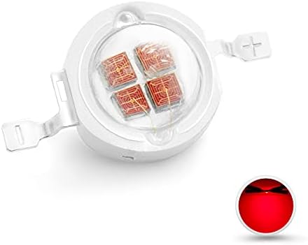 CHANZON 10 бр. Высокомощный led чип 5 W Червено (1200 мА/DC, 2 - В 2,4/5 Вата), Супер Ярки Интензивността на SMD COB Компоненти на радиатора