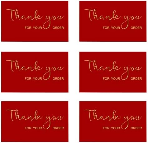 RXBC2011 Благодарим Ви за закупуването на Картички в червената опаковка-подложка за онлайн-бизнес, E-commerce Опаковка от 100 броя
