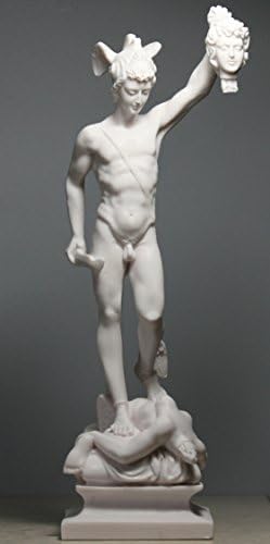 Персей с главата на Медуза, Изкачащи Molded Мраморна статуя, Скулптура 13.4