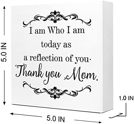 Подарък От майка на Дъщеря и Син,Подарък на Майка си за Деня на Майката за Рожден Ден,Благодаря на Майка ми, Дървена Табелка, един Знак От Дървен Блок, Декорация на Ма