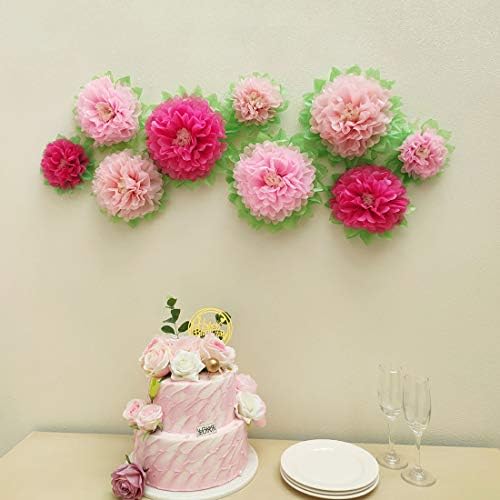 Mybbshower Розова Хартия цвете Сватбена Централно украса за парти по случай рождения Ден на Фон За Детска Стая Монтиране на Украса за дома