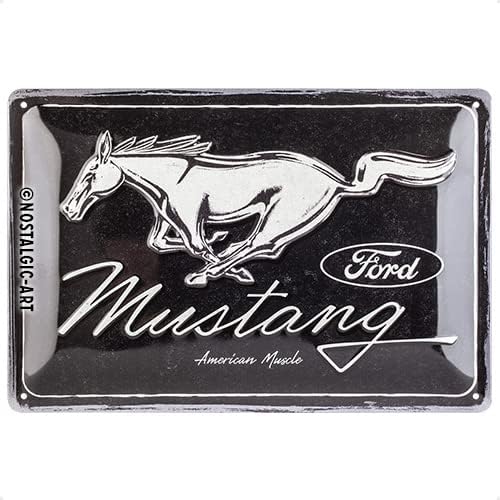 Ностальгическая Лидице знак в ретро стил, Лого Ford Mustang Horse – Идея за подарък за любителите на автомобилни аксесоари, Метални табели,