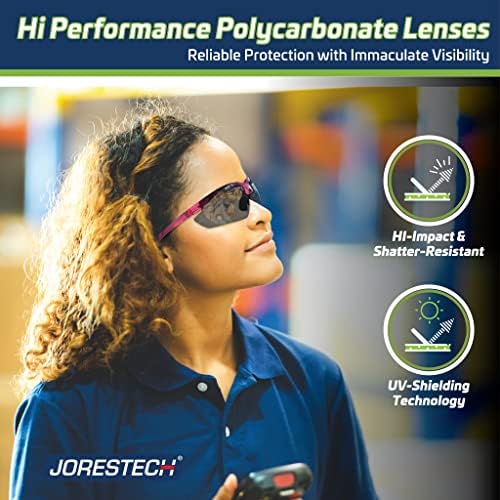 Защитни очила JORESTECH, ANSI Z87 +, Удароустойчив предпазни очила за защита на очите от поликарбонат, опаковки от 12