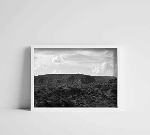 Черно-бял пейзаж на Каньона Капрок 8x10 Оригиналната снимка Без рамка - САМО ЗА ПЕЧАТ