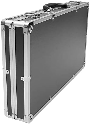 Housoutil Кутия за инструменти от алуминиева сплав, 1 бр., Универсален Твърд калъф за носене със защита от пяна, Запирающийся Калъф