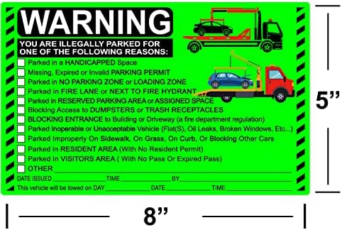 Етикети нарушаване на правилата за паркиране, които е трудно да се премахне Вие незаконно паркирани, Етикети за евакуация на инвалиди, Стикери за частен паркинг 5 x 8