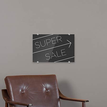 CGSignLab | Акрил Знак премиум-клас Супер Разпродажба -Базов Черно | 18 x12