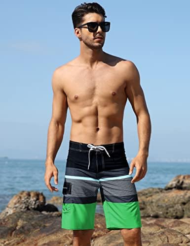 Мъжки Спортни Дрехи ninovino Топене на бързо съхнещи Плажни къси Панталони с Подплата