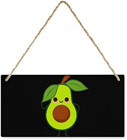 Табела от Дърво с Плодове от Авокадо, Персонални Дървена Табела, Окачена Знак, монтиран на стената Арт Декор с Въжета за Домашния