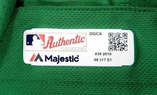 2018 Детройт Тайгърс Рик Андерсън 38, Издаден в Зелена фланелка Сейнт Патрикс 48, 1 - Използваните тениски MLB