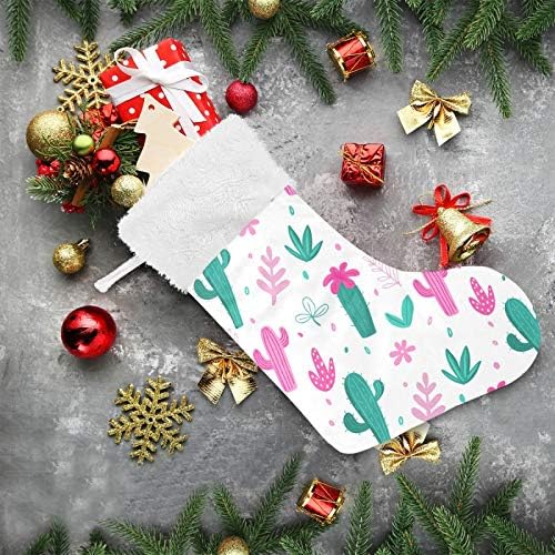 Коледни Чорапи Tarity, 1 Опаковка, Големи Коледни Чорапи 18 инча с Палмови Листа Кактуси, Висящи с Камина, Коледни Чорапи, Индивидуално Обстановка за вашето семейно парт
