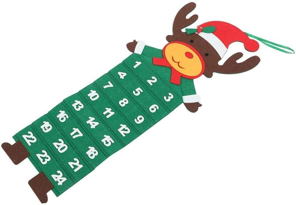 HUANGXING - Календар за обратно броене на Коледа, Коледна Украса, на Тънък Здрав Войлочный Материал за Декорация на дома в магазин,