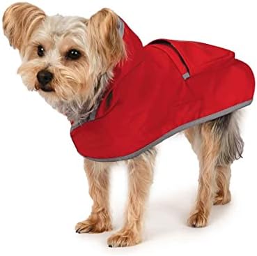 Кученце Обръщане на Червено-Синьо Джобен Дъждобран Якета Регулируема Засаждане на Топлина и Комфорт (Голям)