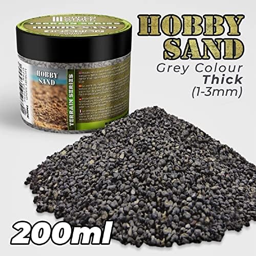 Green Stuff World Гъста Пясък за хоби - Тъмно Сив 200 мл 11182