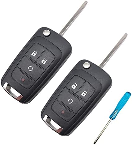 2 Опаковки Дистанционно Автомобилния ключ fob Калъф Калъф Подходящ за Шевролет Chevrolet Sonic Equinox Trax Terrain FCC OHT01060512 (черен)