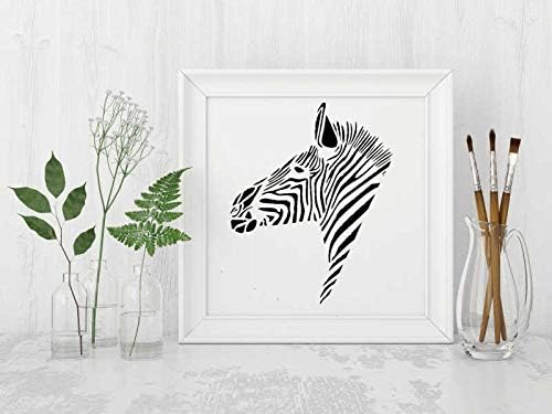 OBUY Zebra САМ Занаятите Кухи Многостенни Листове за Рисуване върху Дърво, Плат, Стени, Декоративни, Аерограф и др | за многократна