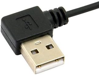 90 Градуса Ляв Ъгъл USB 2.0 A Вида на куплунга, а на 4 Тел Открит Кабел за DIY OEM Черен Цвят, 50 см