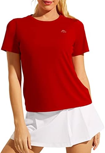Дамски Спортни тениски за джогинг Haimont с къс ръкав, Леки Тениски с кръгло деколте и суха засаждане, Влагоотводящие тениски