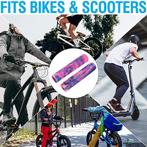 Marque МТБ BMX Скутер Grips - Велосипедни дръжки на кормилото за плоски преки греди, като BMX, МТБ, Скутер; Гумена нескользящая