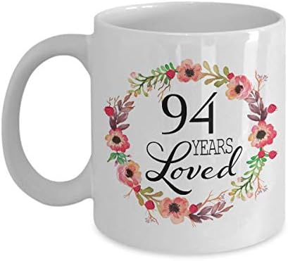 Подаръци на 94-ия рожден ден на жените - Подарък за 94-годишна жена, на 94 Години Любов От 1926 - Бяла утайка от чаша за