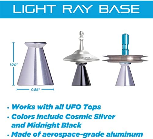 НЛО Tops - Основа Light Ray | Метална докинг станция и дисплей, съвместим с всички модели НЛО Tops | Черен (Black)