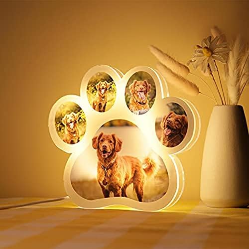 gors Персонализирани Led Осветление домашен Любимец Lovely Cat Dog Paw USB Night Light Поръчка На 5 Снимки Акрилна Лампа за Украса Прикроватной