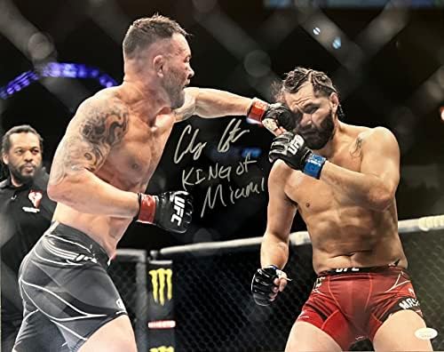 Колби Covington подпис вписан 16x20 снимка Свидетел на UFC JSA COA Хорхе Масвидаль
