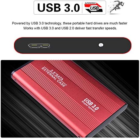 OTCPP Външен твърд диск USB3.0 HDD 122 GB Type C Външен твърд диск за КОМПЮТЪР, лаптоп, телевизор