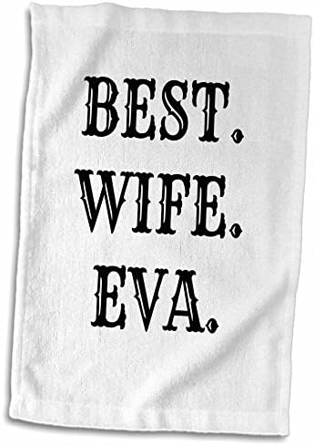 3. Най-добрата жена Ева, черен надпис на бял фон - Кърпи (twl-180078-3)