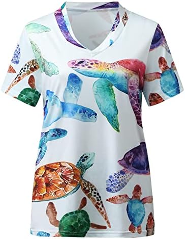 Дамска Лятна Риза с Къс ръкав, Графични Тениски с 3D Животно Принтом, Реколта Тениски В Етнически Стил, Ежедневни Блузи